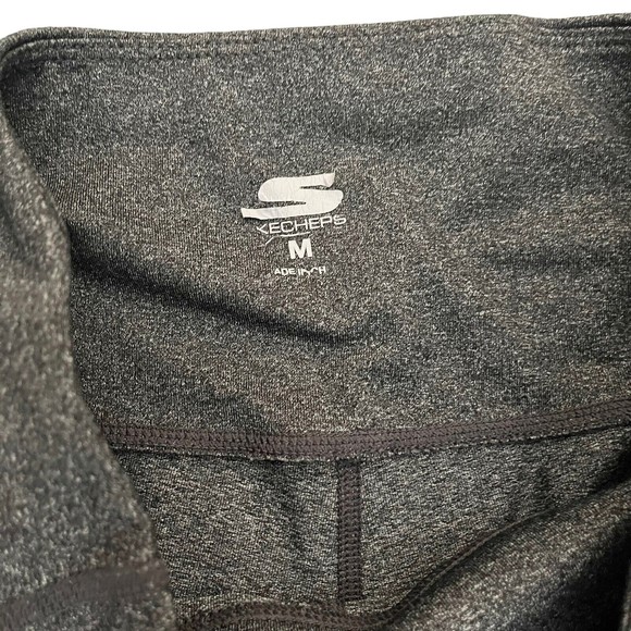 Skechers Active Leggings Yoga Side Pockets Skinny Leg Gray Stretch Size M - Picture 7 of 9